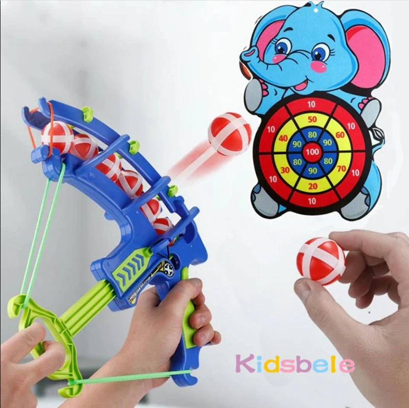 ไดโนเสาร์ Sticky Ball Bow Target Dartboard ช้างของเล่นเพื่อการศึกษาเด็ก Slingshot Play Arrow ชุดของเล่นเด็กเกมกลางแจ้งของเล่น