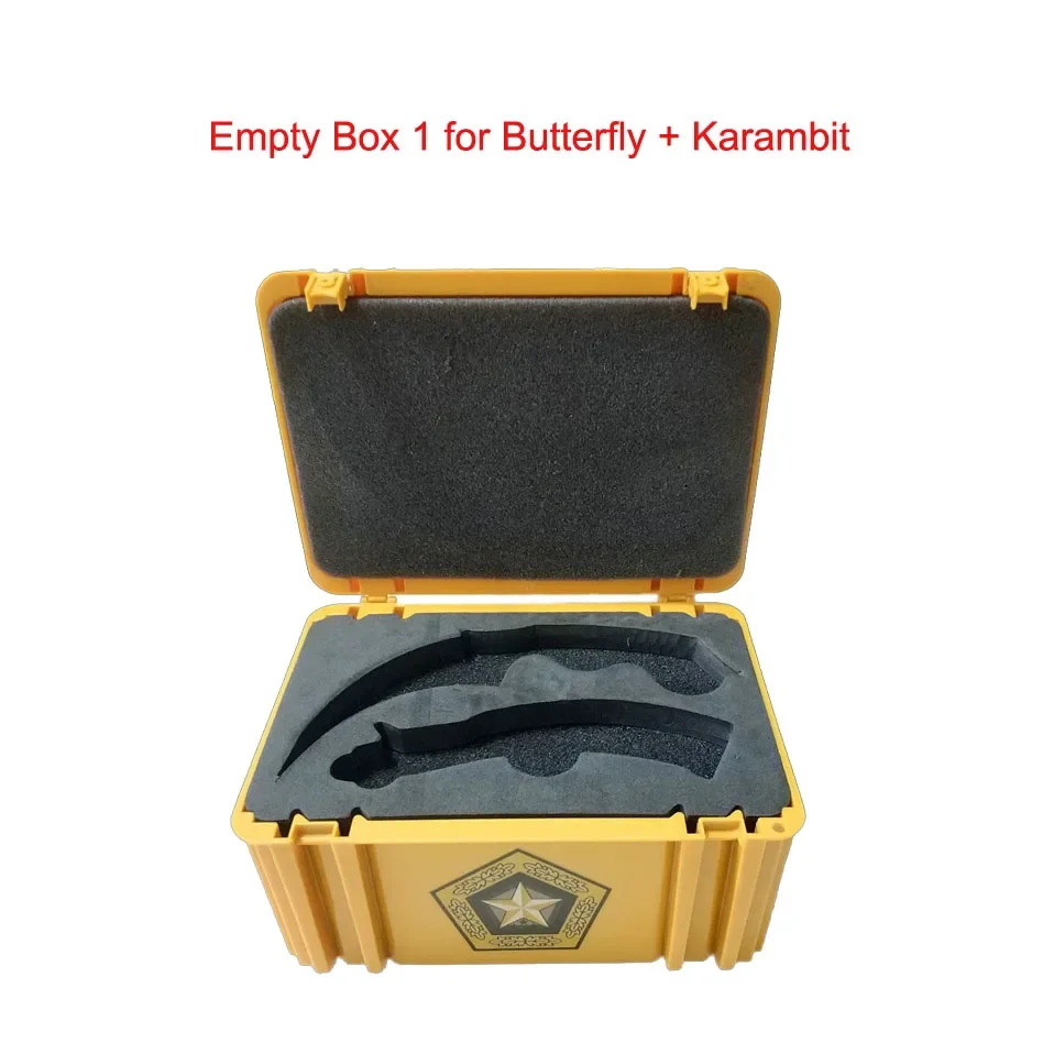 Swayboo CS GO Folding Flip Knife Set Case Butterfly In Knife Empty Box Plastic Storage Gama Box