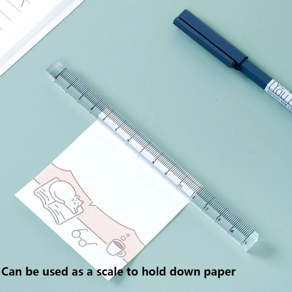 Transparent Straight Ruler High Quality Acrylic 15/20/30CM Scale Ruler Cube Ruler Students Gift
