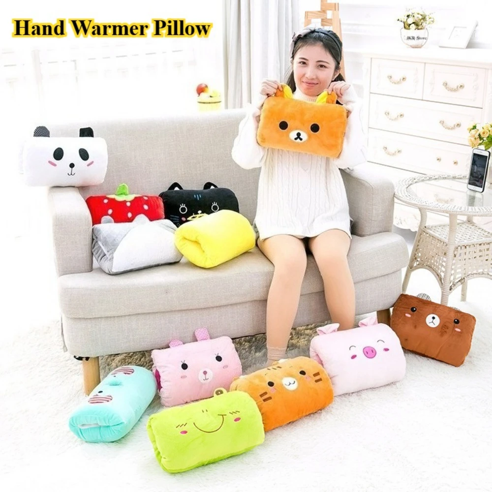 Guantes calentadores de manos, almohada para siesta, cojines para dormir, juguetes de peluche, regalos para el Día de los niños, artículos esenciales de viaje, textiles para el hogar