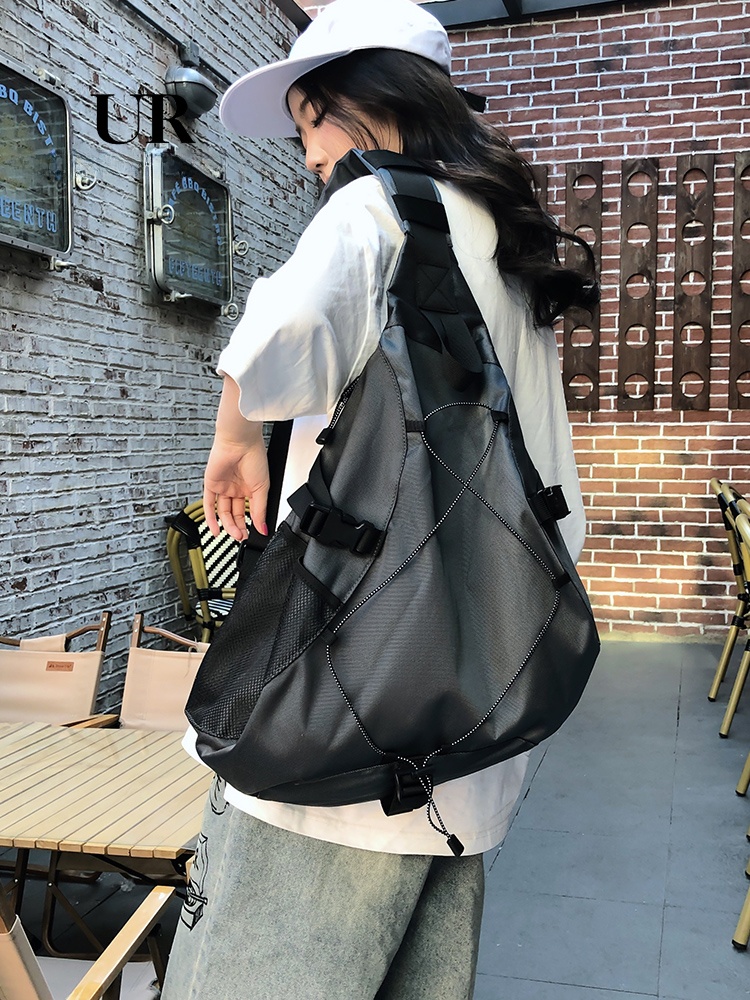UR Nylon Crossbody Bag Women's Large Capaci Shoulder Bag for Class Casual Commuting Versatile Backpack Soft Polyester 
