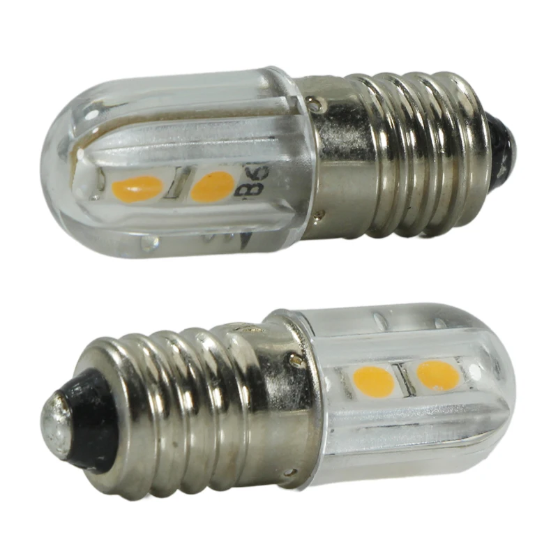 Bombilla E10 Led Interior Bulb 6v 12v 24v 36v 48v 110v 220v Mini 1W Auto Indicator Warning Light Signal Energy Saving Lamp 6 V