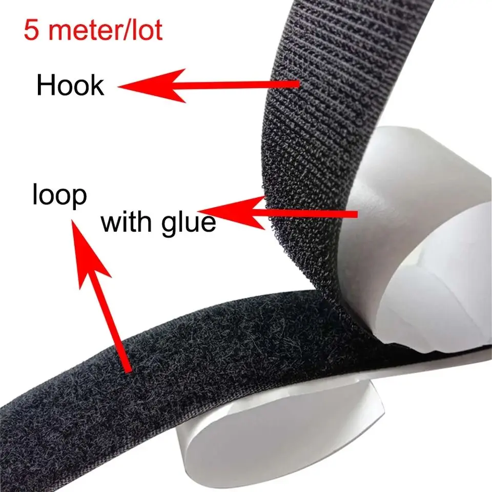 แถบกาวเทป Extra Strong พรมยึดสติกเกอร์ DOUBLE SIDE Hook-and-LOOP Fastener Auto กาวผ้าพันคอ 20-50 มม.
