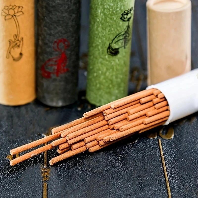 40 Uds. Varillas de incienso para el hogar, varillas de incienso de sándalo Natural, ceremonia de bendición aromática, incienso de Buda para orar