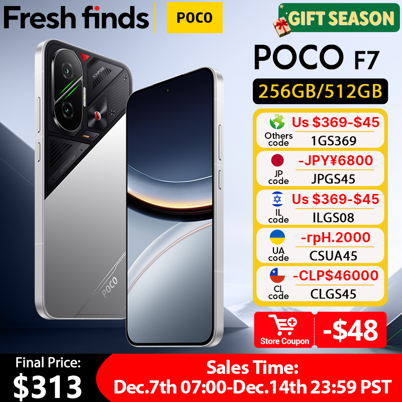 【Brand+】POCO F7 5G Snapdragon®8s Gen 4 NFC 6500mAh Battery 6.83" 1.5K AMOLED 50MP Camera OIS 90W HypeCharge Smartphone