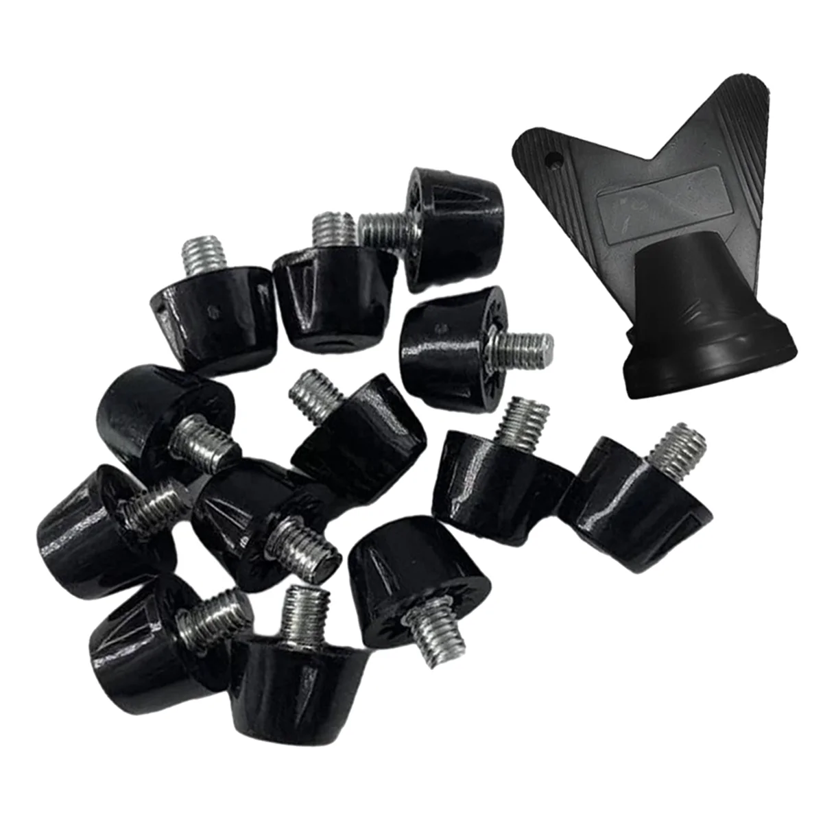 12 PCS รองเท้าฟุตบอล Spikes Professional รองเท้าฟุตบอล Cleats M5 เปลี่ยน Studs พร้อมประแจรองเท้า Spikes 10 มม.