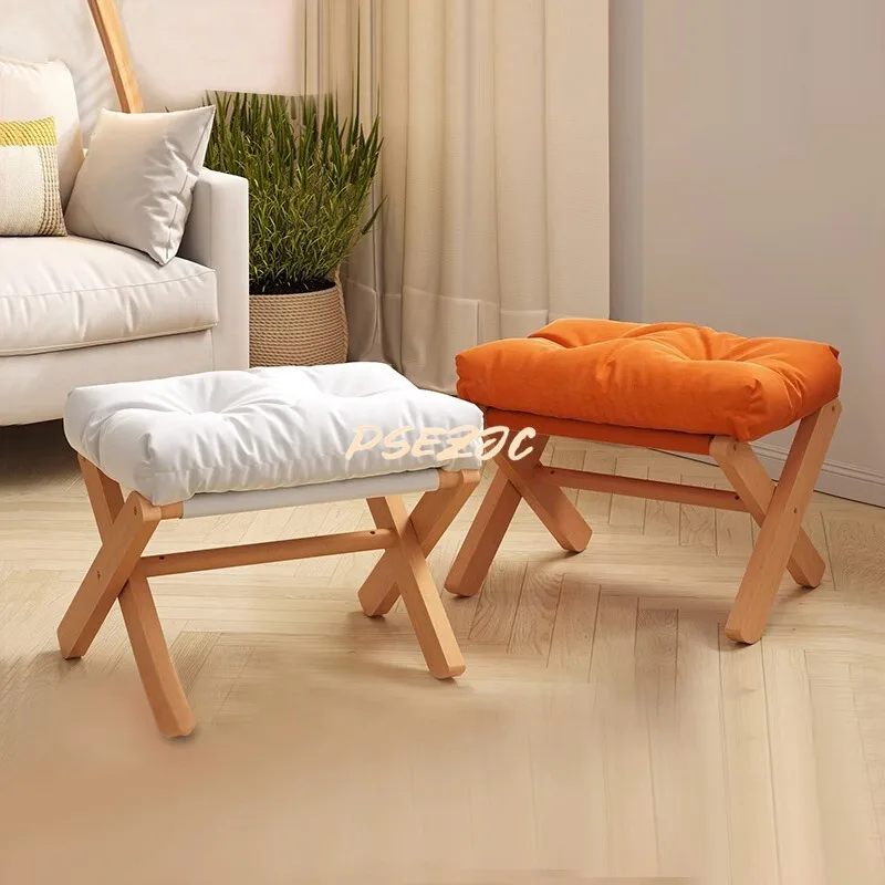 Accueil salon canapé Simple et multifonctionnel Portable pliant repose-pieds tabouret chaussure tabouret à langer