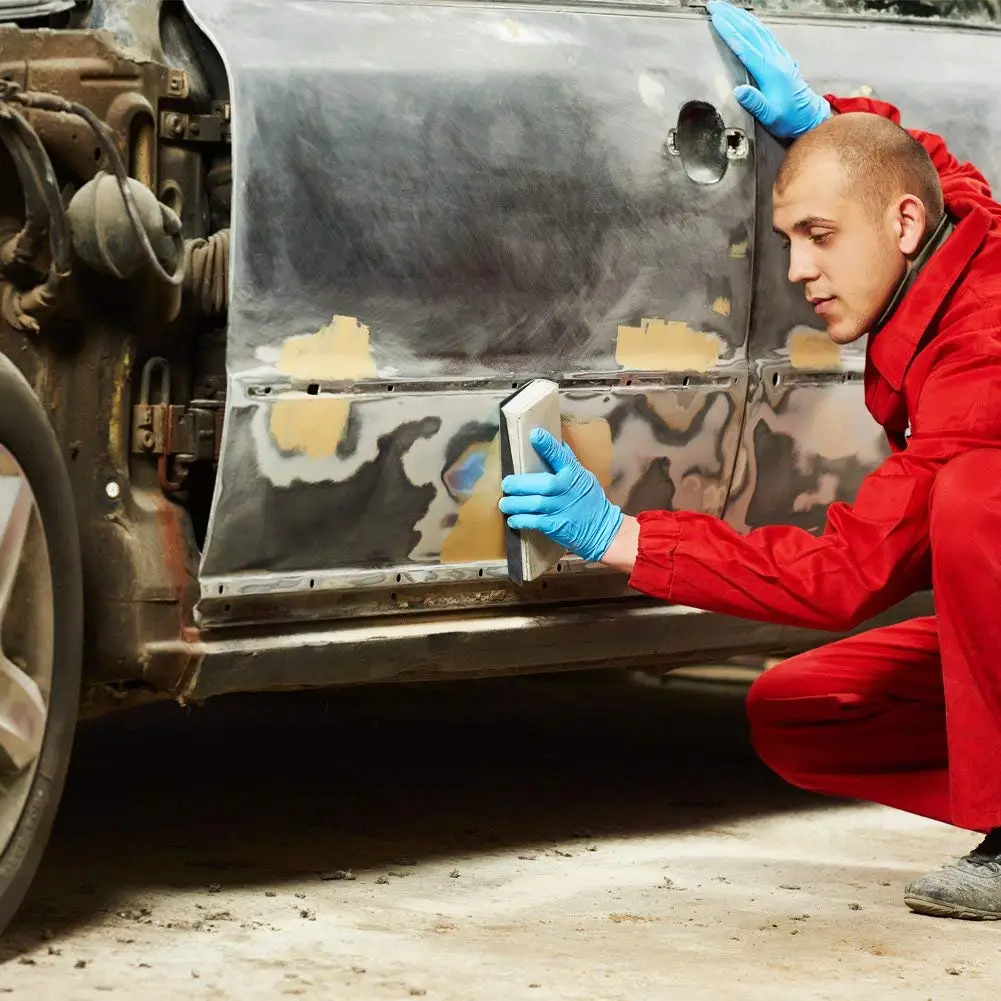 42 pezzi di carta vetrata a umido e asciutto da 120 a 3000 grana assortimento di fogli di carta abrasiva per levigatura automobilistica finitura di mobili in legno 23 * 9 cm