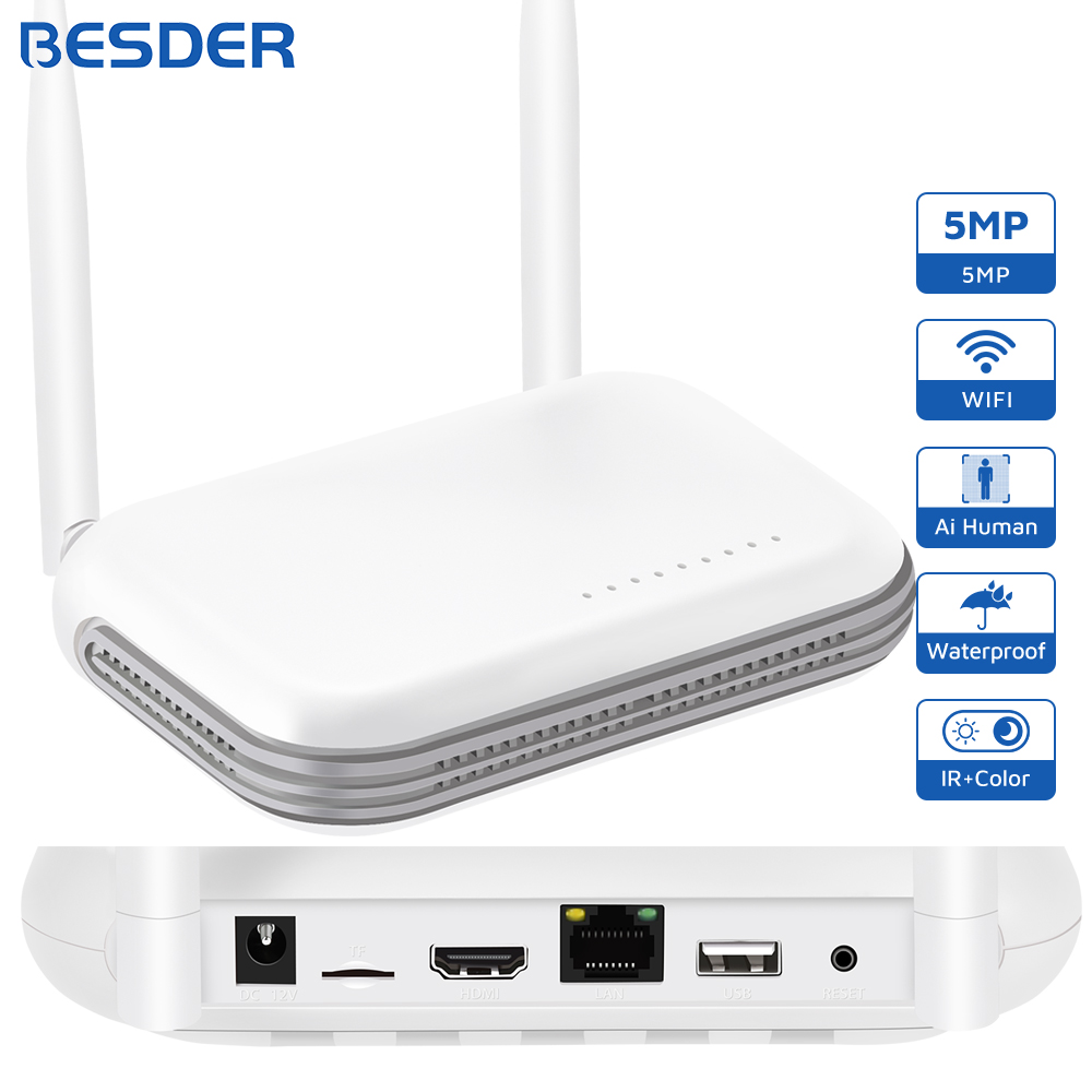 Grabador de vídeo en red WiFi NVR 8CH/4CH 6MP H.265 Onvif para sistema de seguridad inalámbrico compatible con detección facial HDD de 2,5 pulgadas iCSee