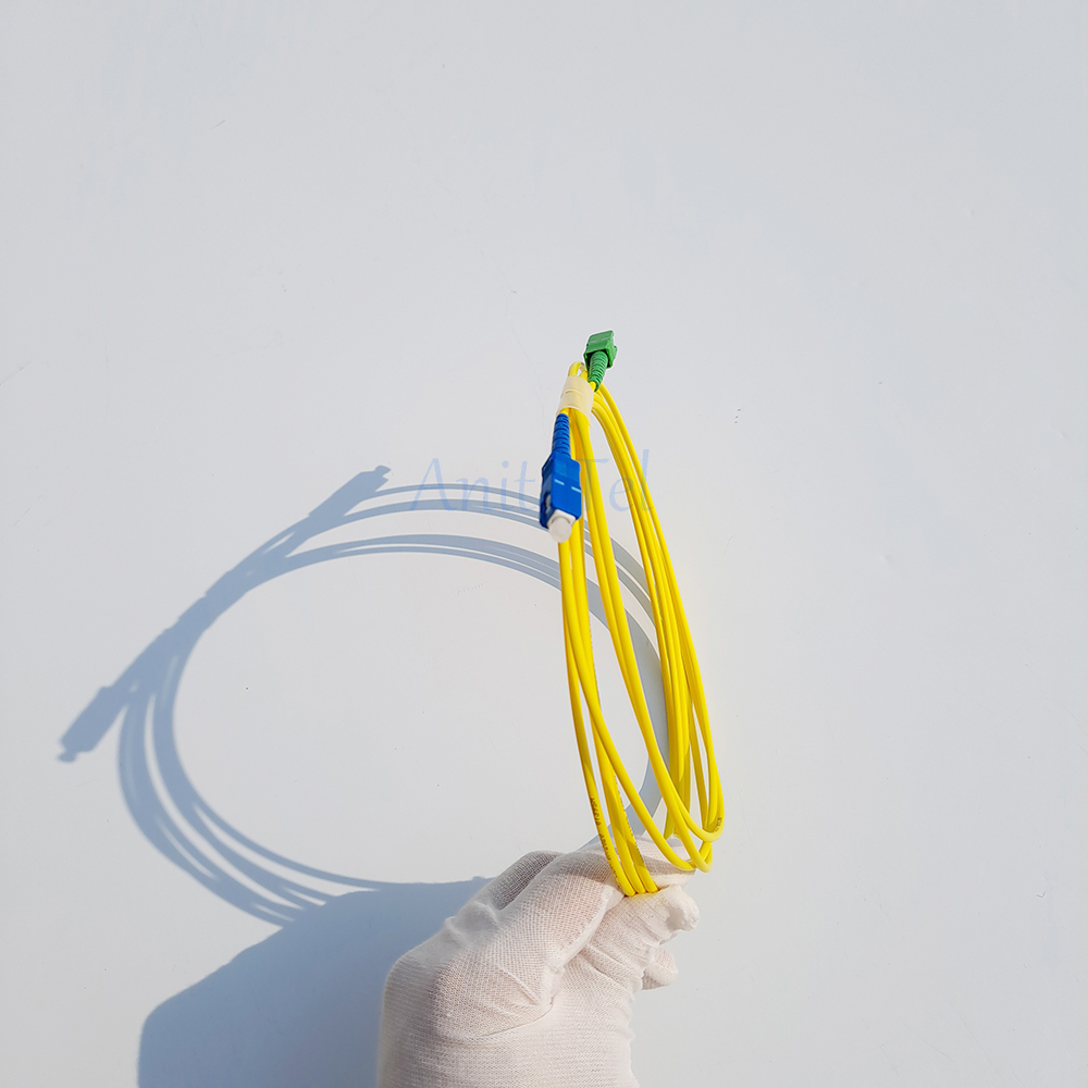 10 peças cabo de remendo de fibra óptica sc/APC-SC/upc simplex ftth sm monomodo 1m/2m/3m/5m/10m jumper de fibra óptica 2.0mm ou 3.0mm
