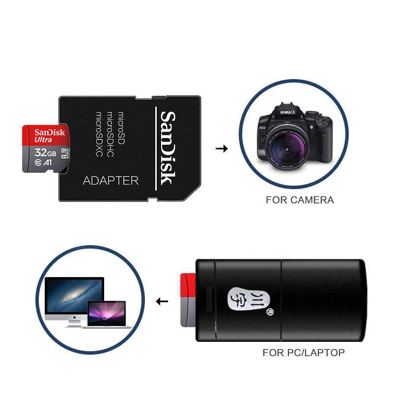 100% cartão 128gb 100 mb/s a1 cartões de memória cameracard 32gb 64gb micro sdcard classe 10 UHS-1 flashcard microsd tf/sd cartão