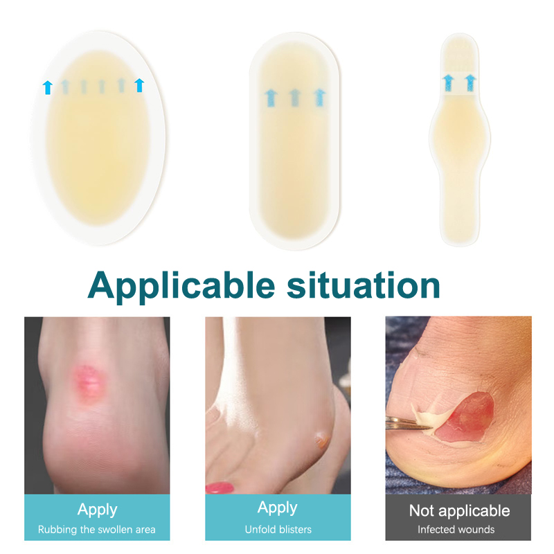 24 5pcs Adhesive Hydrocolloid Gel Blister Plaster Heel Anti-wearing Heel Sticker Pedicure Patch Plaster Foot Care Tools