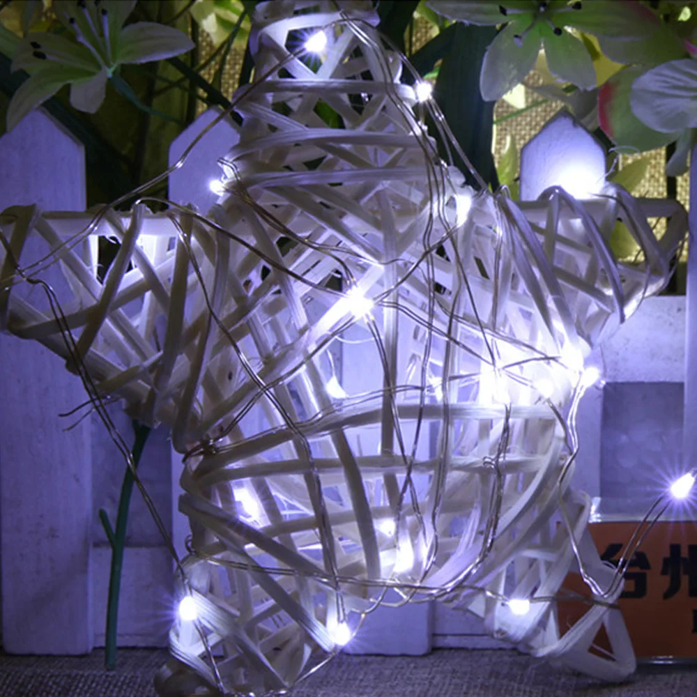 ไฟ LED Fairy ปุ่มแบตเตอรี่ Light String คริสต์มาสงานแต่งงานปีใหม่ห้องนอนห้องนั่งเล่นตกแต่งสวน Garland