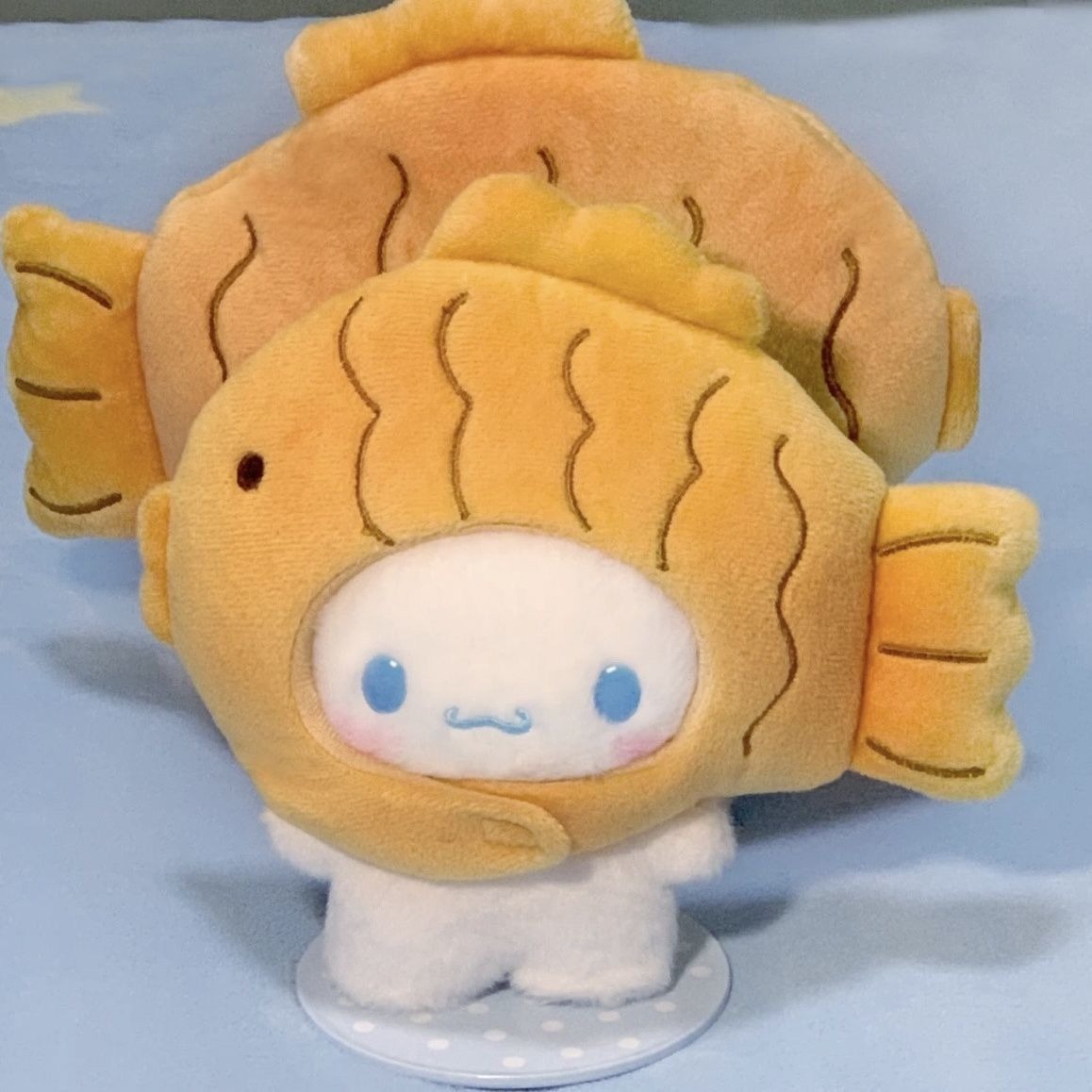 Kawaii 14cm sanrio brinquedo de pelúcia taiyaki rolo de canela boneca de pelúcia chaveiro saco de brinquedo de pelúcia pingente chaveiro do carro jóias presente accesso