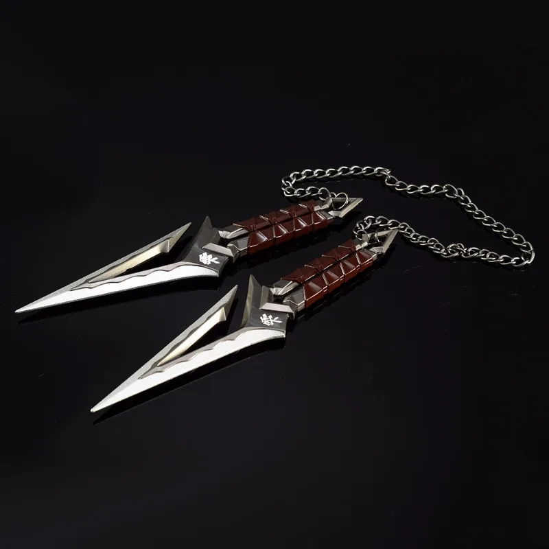 Valorant Weapon Melee Kuronami No Yaiba 닌자 Kunai 게임 무기 16CM 금속 모델 사무라이 검 데스크탑 장식품 공예 소년 장난감