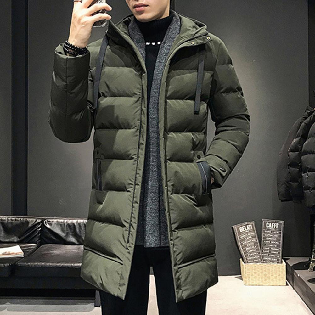 Parka de inverno para baixo com capuz, casaco de algodão com gola alta para exterior, máximo para vento