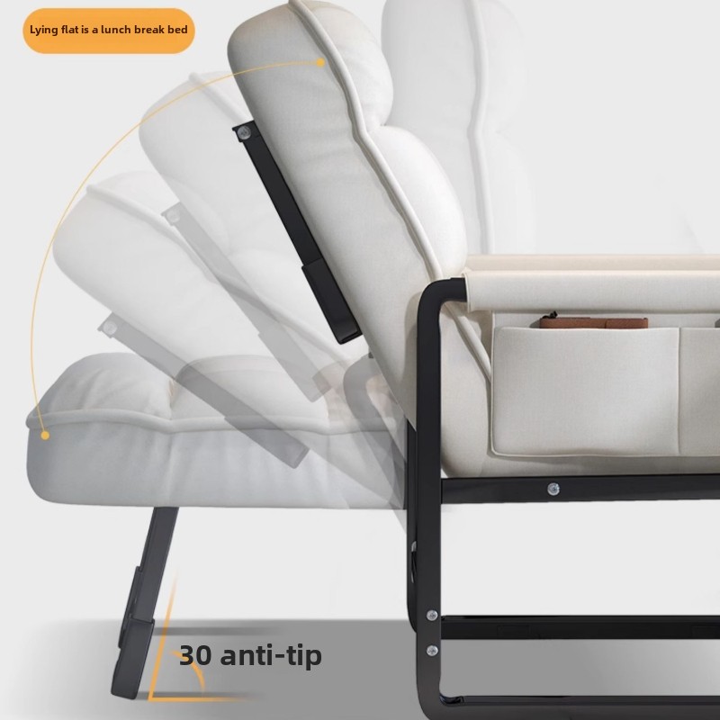 Reclining chair office lunch break folding chair computer chair can sit and lie down dual-purpose lazy sofa chair with backrest
