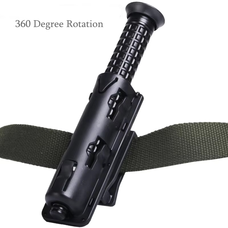 DIZETION-funda con soporte para bastón militar, rotación de 360 grados, funda táctica para bastón de policía, defensa, cintura superior abierta