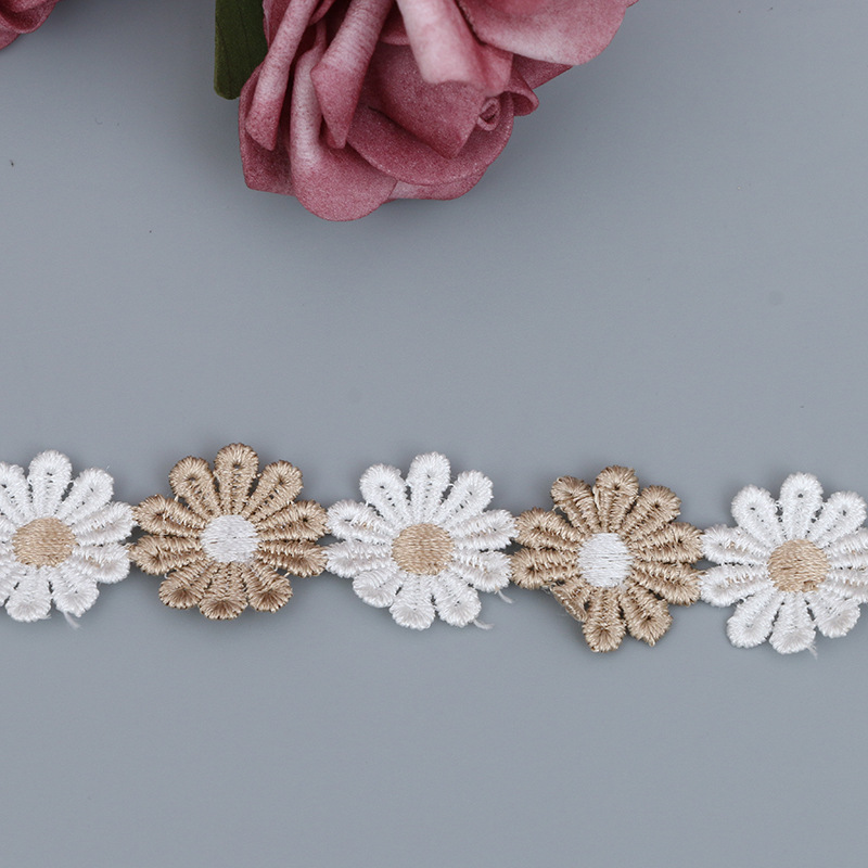 3 Yards/2,5 cm wasserlösliche bunte Spitze Heimdekoration Spitze DIY Stoff Ohrringe Haarschmuck Armbänder handgemachte Spitzenmaterialien