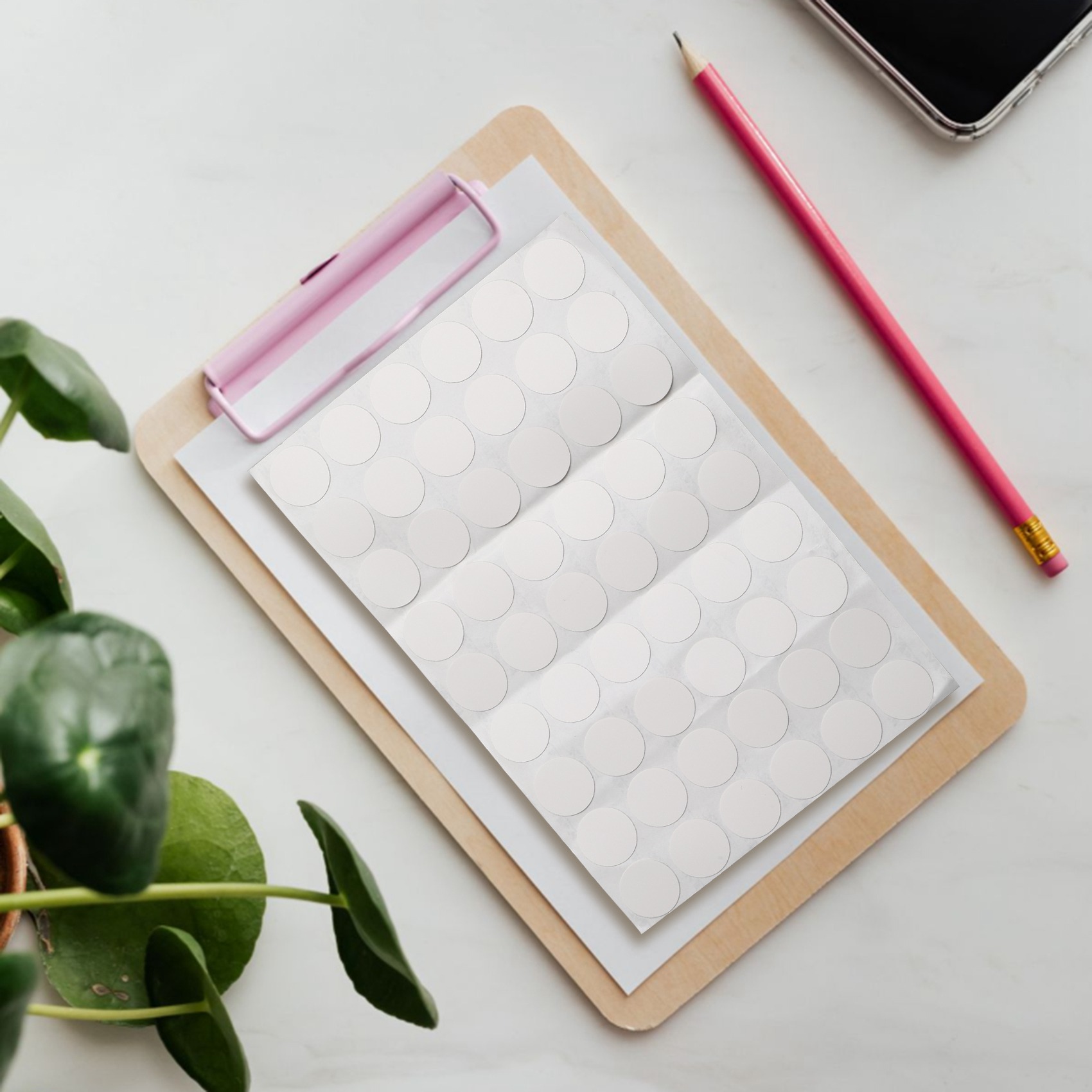 Wardrobe Cupboard Self-adhesive Screw Covers Caps Stickers 54 in 1 White