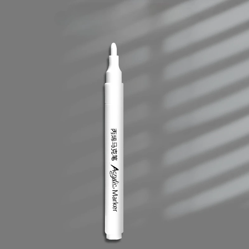 1/3/5 Uds. Marcador acrílico blanco específico para estudiantes para dibujar, resaltar y pinceles de pintura de secado rápido a base de aceite