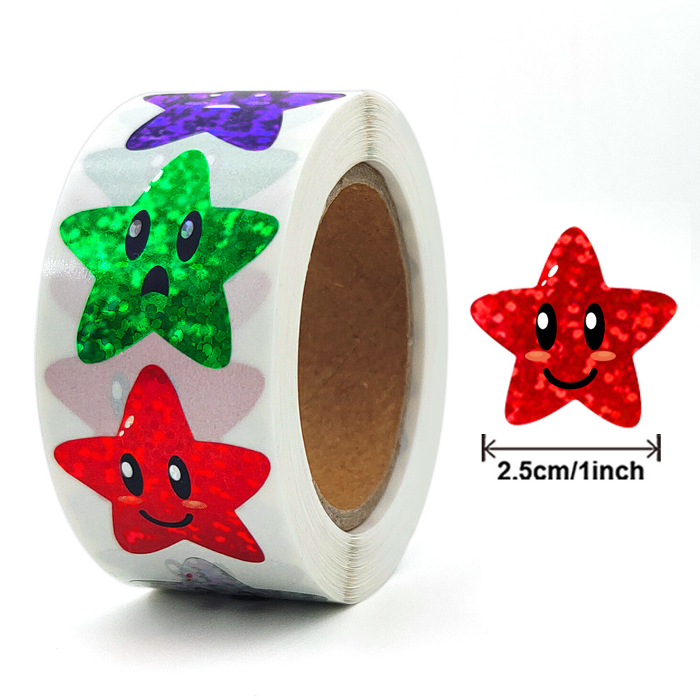 100-500pcs Glitter Star สติกเกอร์สําหรับโรงเรียนเด็กครูสติกเกอร์รางวัล PARTY Decor ขนาดเล็กธุรกิจป้าย Scrapbooking สติกเกอร์