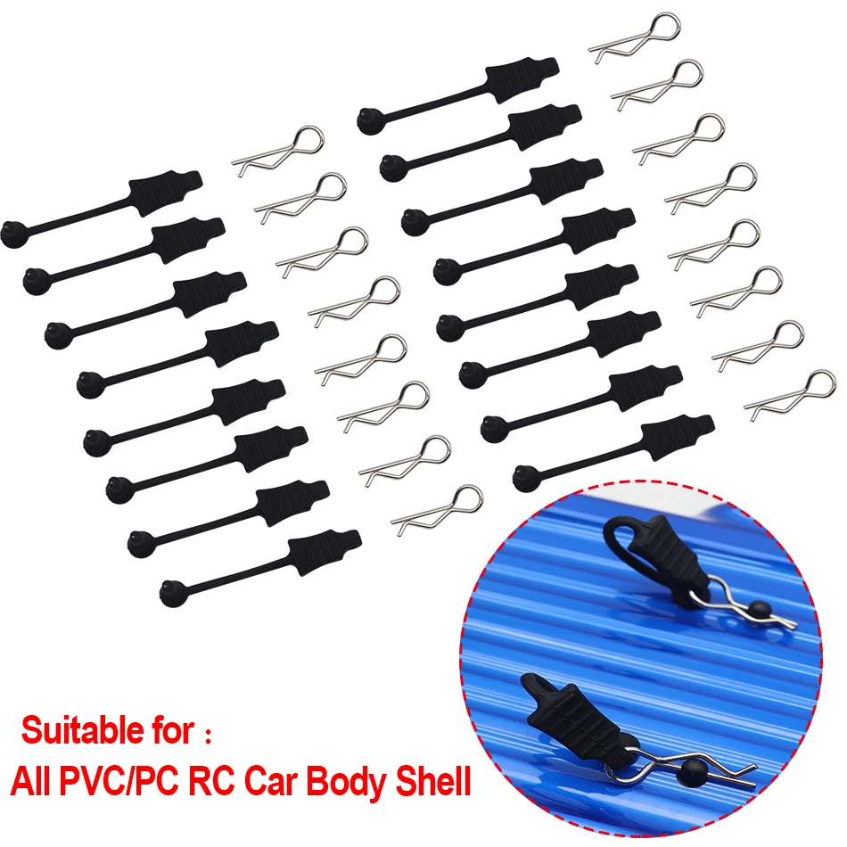 ยางคลิป Retainer Kit สําหรับ Mojave Limitless Typhon Kraton 1/7 1/8 RC รถอะไหล่ (ทั้งหมด PVC PC Body Shell เหมาะสําหรับ)