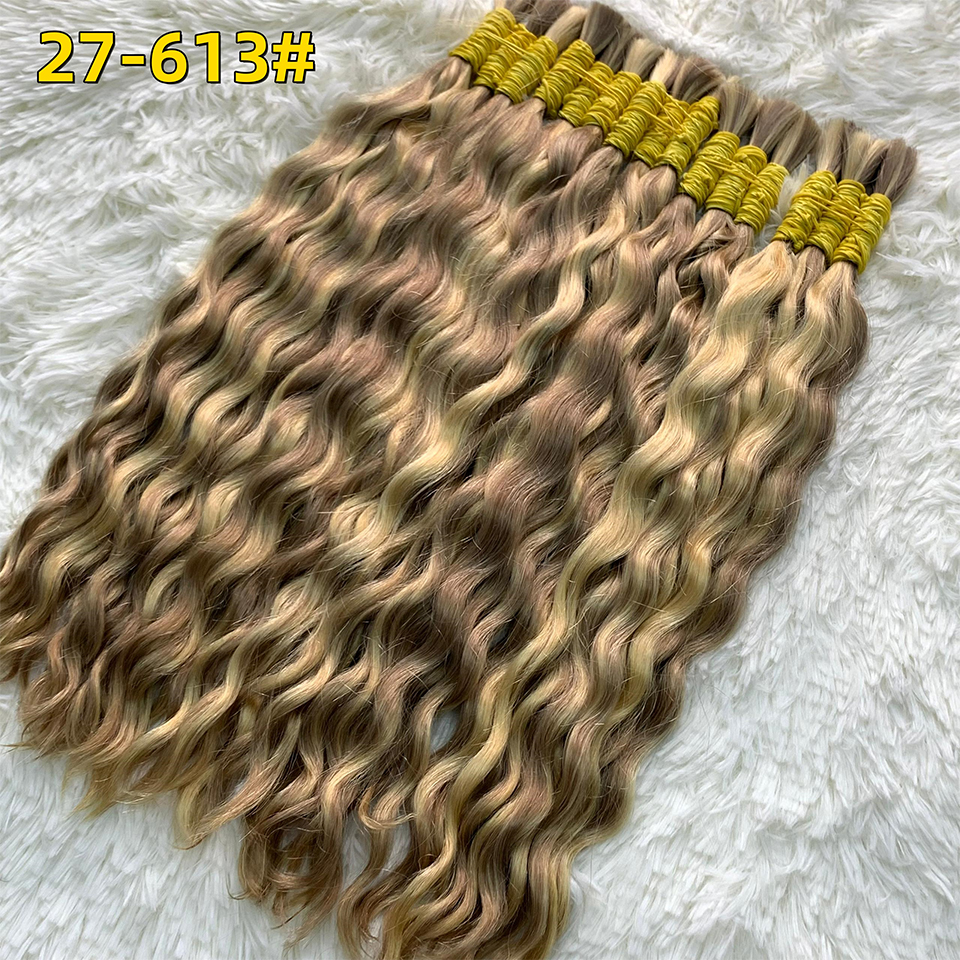 Cabelo de vison em massa solto tecelagem de água profunda virgem atacado quilo 100% natural cru templo indiano ondulado extensões de cabelo humano
