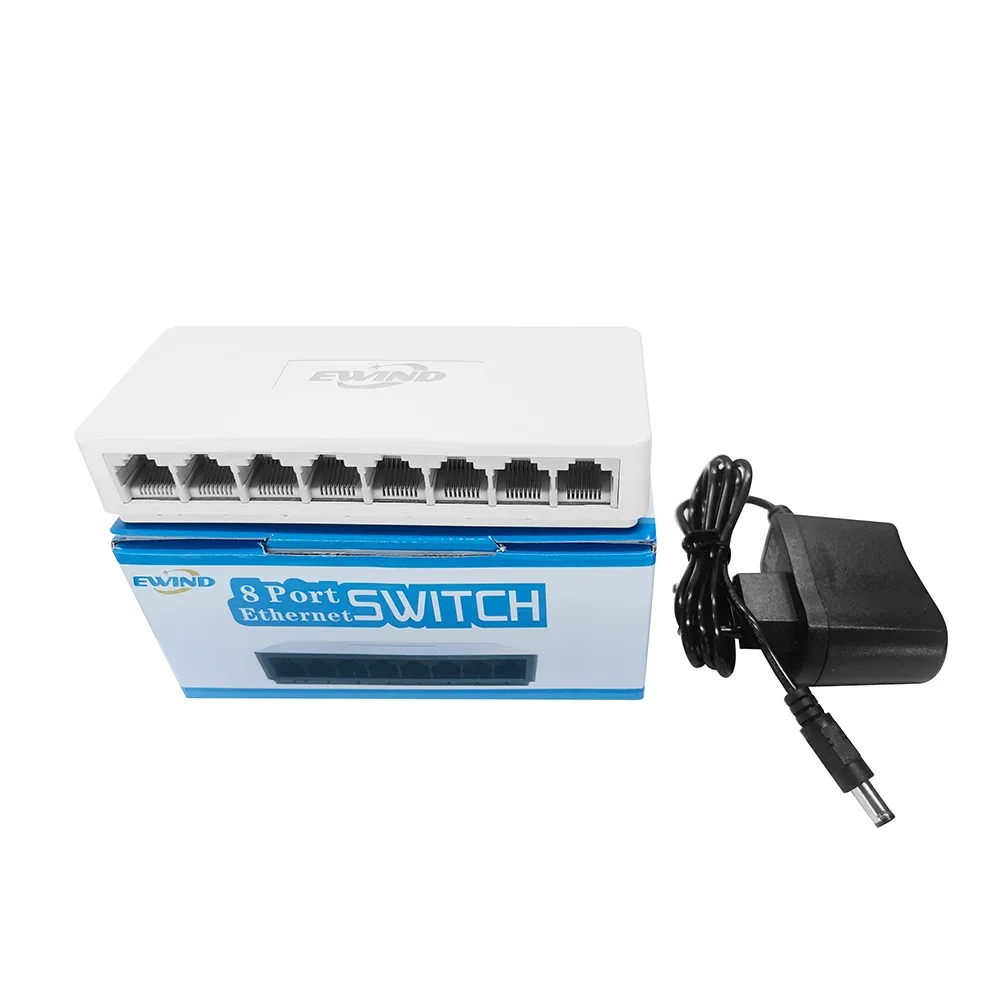 Conmutador Ethernet de 10/100/1000Mbps, adaptador de interruptor de red Gigabit de escritorio de 5/8 puertos, puerto RJ45 rápido, conmutador Ethernet automático MDI/MDIX