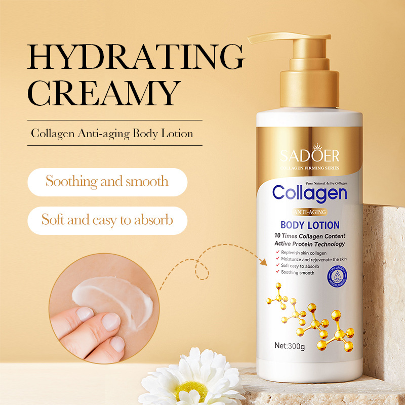 Collagen Milk Bleaching Face Body Cream Whitening Skin Moisturizing Lotion Lightening Care