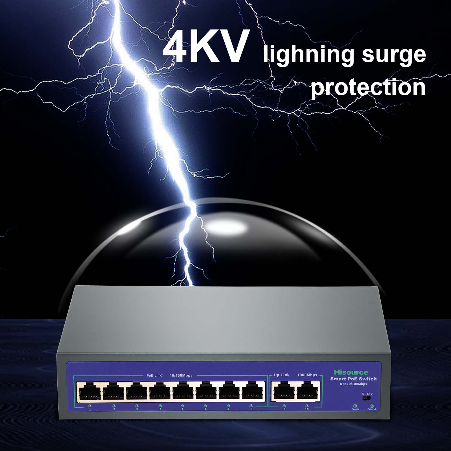 Conmutador rápido Ethernet 4, 6, 8, 9 puertos, 10/100Mbps, alta potencia, 120W, interruptor POE IEEE 802.3af/at con VLAN para cámara IP
