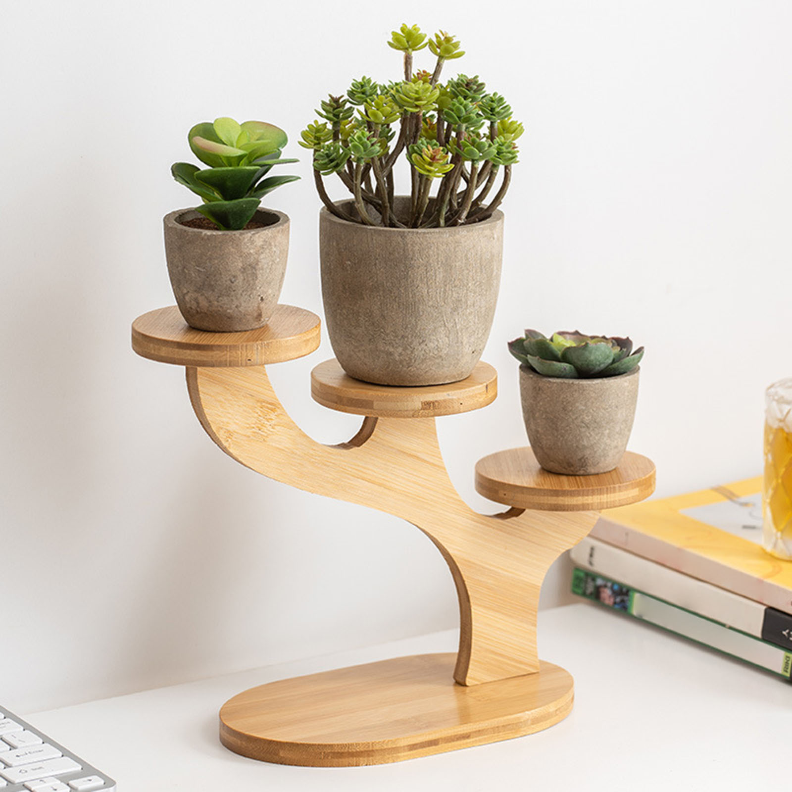 Soporte para maceta, estante decorativo para ahorrar espacio, soporte para maceta, estante para maceta para oficina, maceta, habitación, césped, balcón