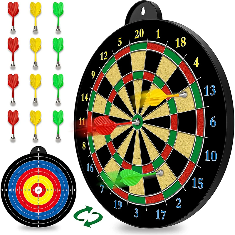 Juego de dardos magnéticos para niños, tablero de dardos magnético para padres e hijos, excelentes juegos de interior, juegos de fiesta, tablero de dardos magnético