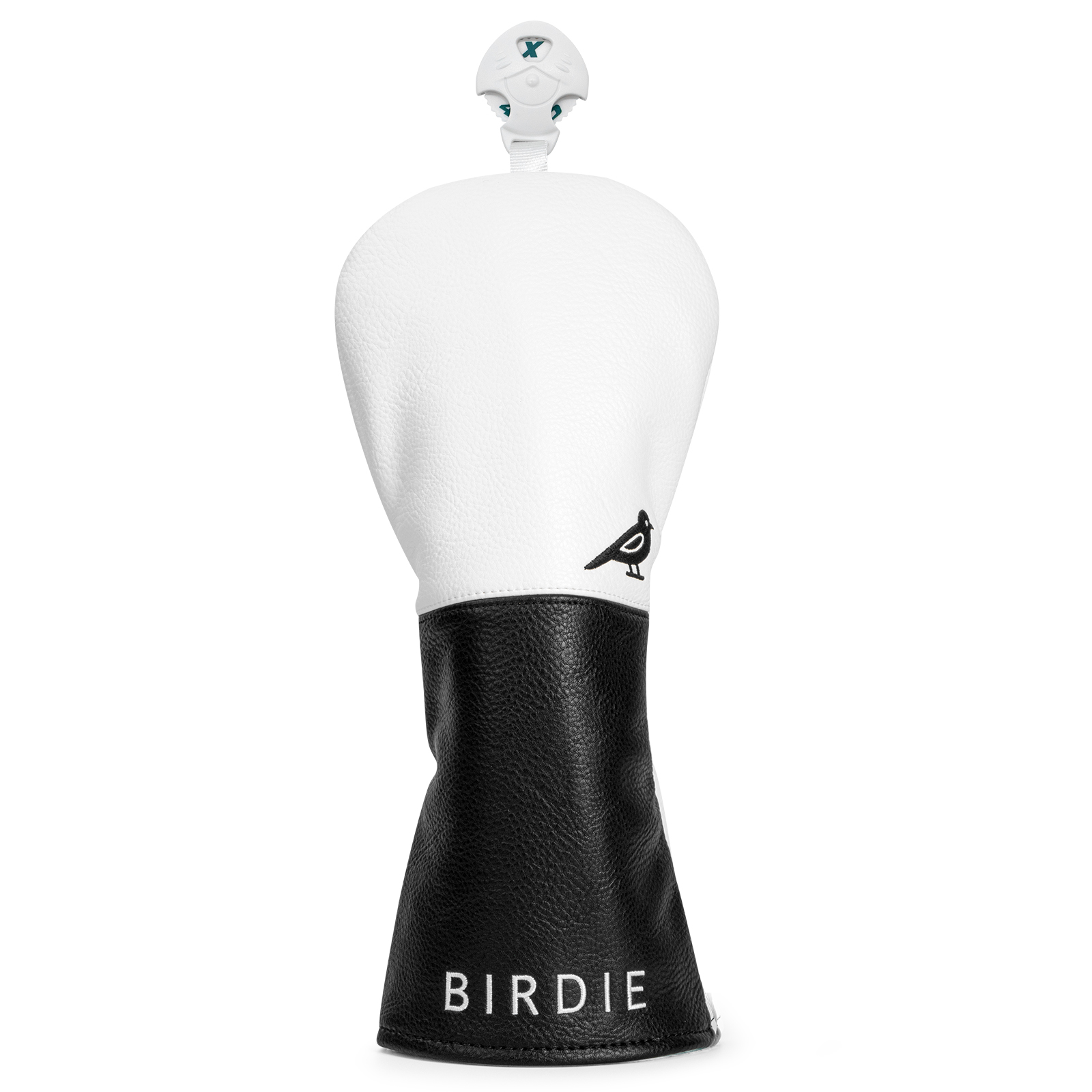 Branco premium couro birdie cabeça de golfe capa elegante bordado alta qualidade clube de golfe motorista cabeça cobre fariway madeira covershbr
