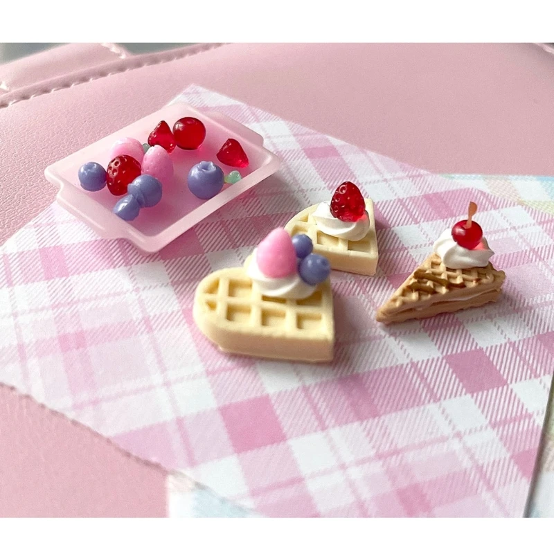 Molde para golosinas con temática frutas, molde silicona con forma fresa y cereza/arándano para manualidades y XXFB