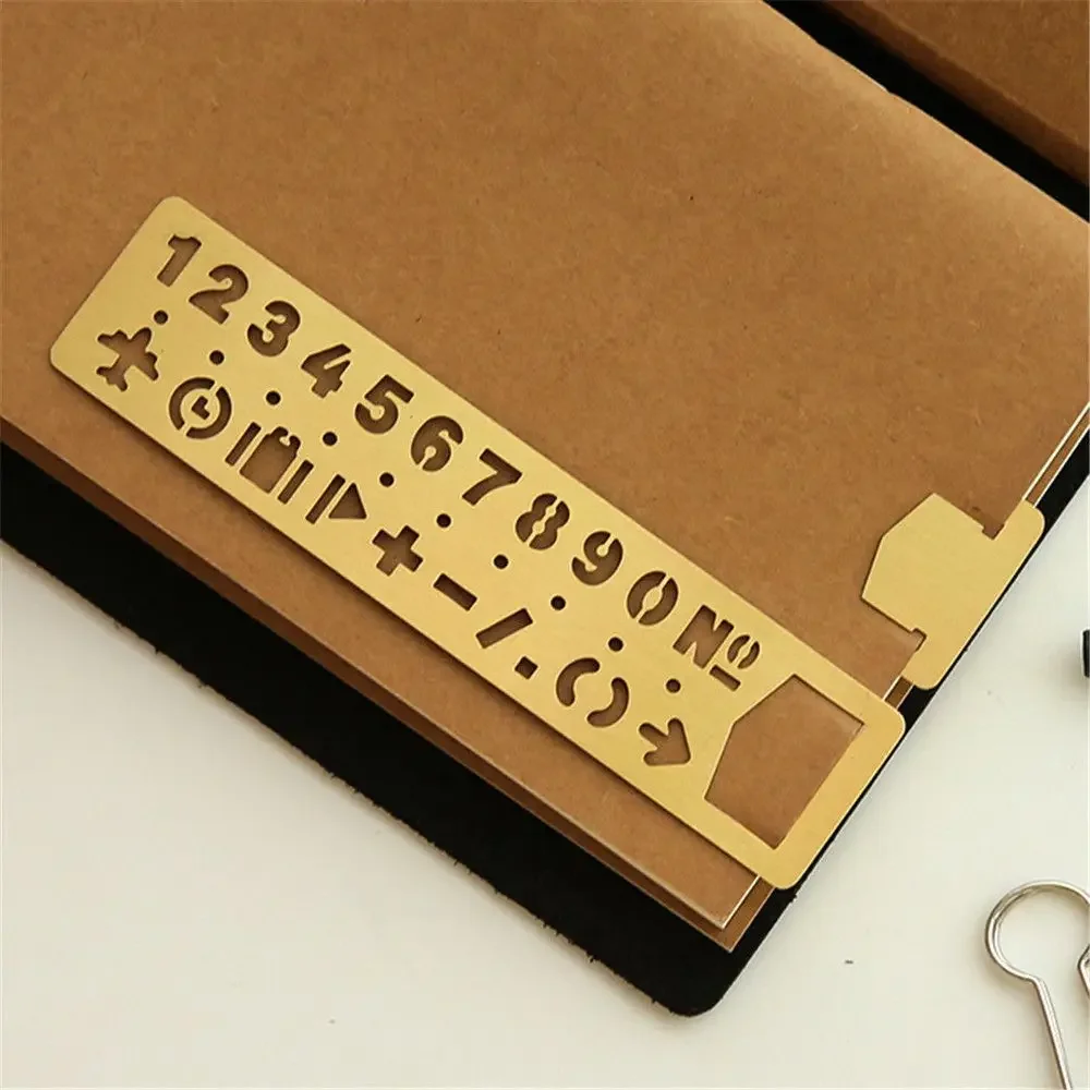 โลหะหัตถกรรมStencils Hollow Outไม้บรรทัดตรงจํานวนรูปแบบตัวอักษรบุ๊คมาร์คน่ารักเครื่องเขียนวาดภาพวาดเครื่องมือวัดJL