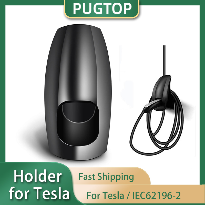 Soporte de cargador PUGTOP EV, soporte de pared para Tesla Model 3/Y/S/X Type2 IEC62196-2, soporte de cable de cargador tesla, conector