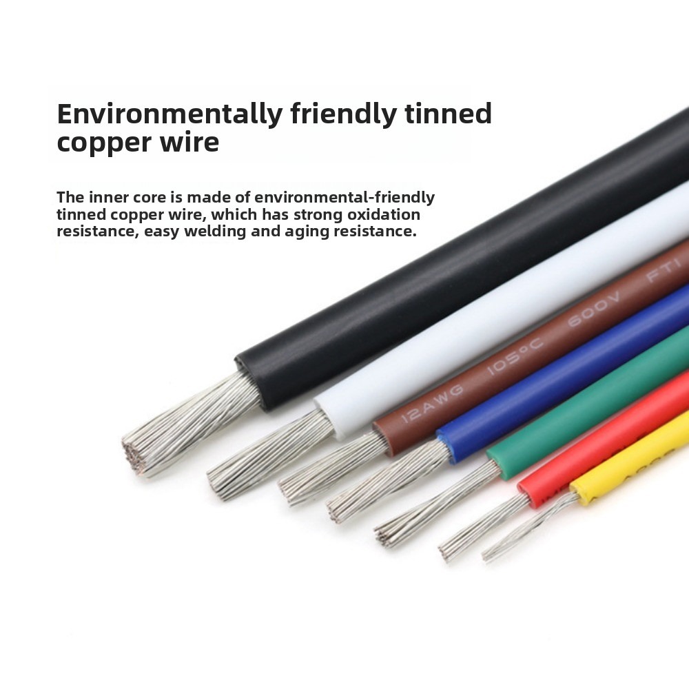 10-Color 22 AWG Silicone Wire 10ft Each Tinned Copper 105°C Resistant for Electronics And DIY Projects