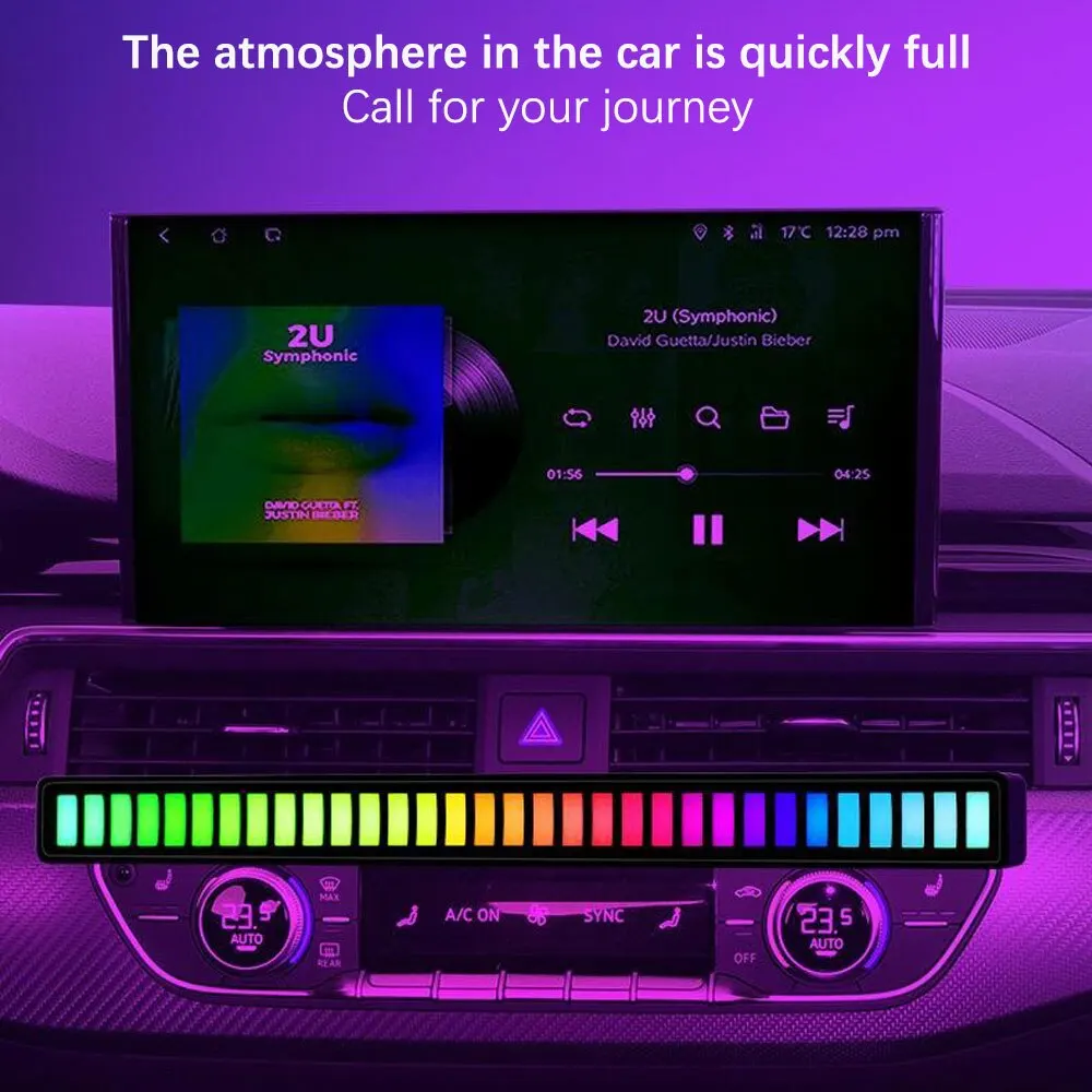 Smart RGB Symphony control de sonido LED Luz de música ritmo ambiente lámpara de recogida con control de aplicaciones para TV computar juegos Decoración de escritorio