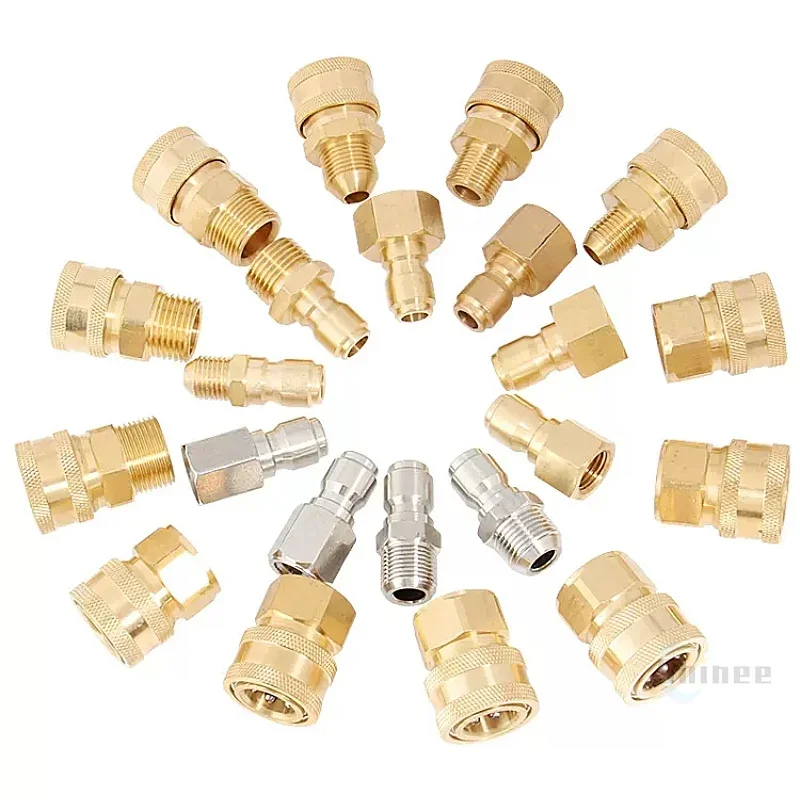 1/4" 3/8" 1/2"  High Pressure Washer Adapter Quick Connector Quick Release Fitting Power Washer Fast Connection Quick Coupler