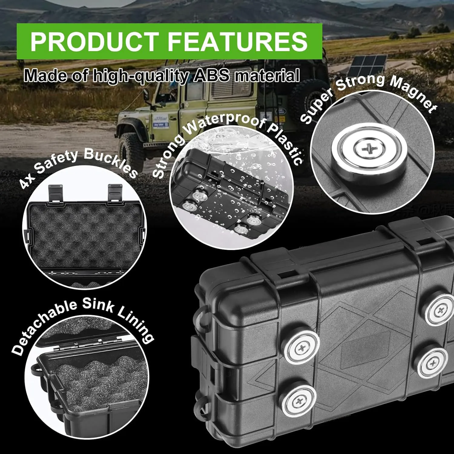 Magnetic Key Box Car Hide Key Magnetic Waterproof Magnetic Key Holder Multipurpose Key Holder for Under Car Rust-Proof Box