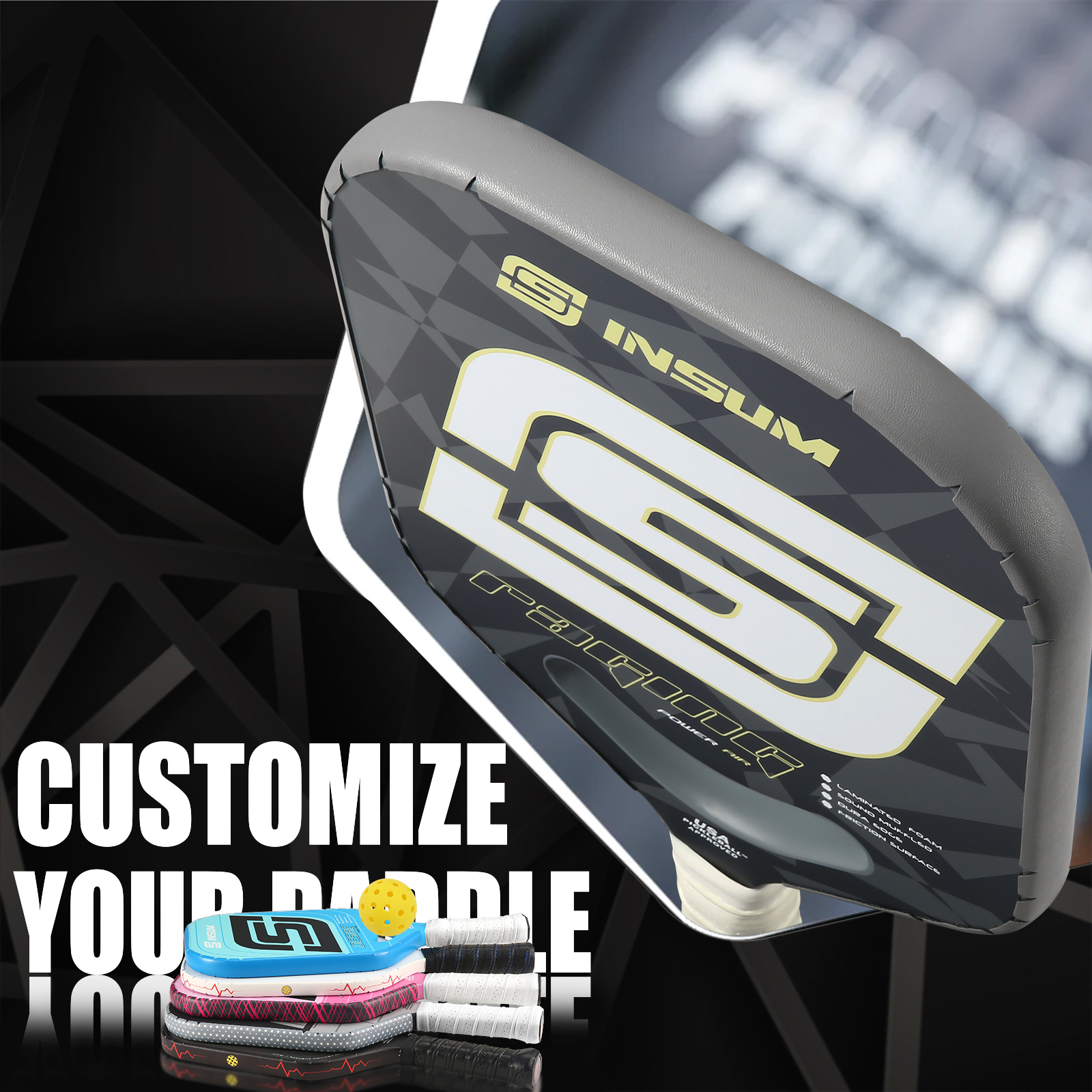 Pickleball Paddle Protection Tape 23/26mm Width-PU Interwoven Texture Edge Tape,for 13mm/16mm/20mm Thicknesse Pickleball Paddles