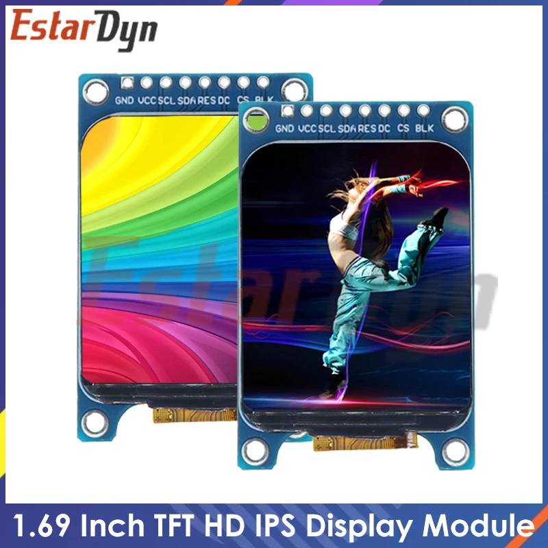 1.69 TFT LCD IPS Modulo schermo a colori 1.69 "ST7789 Scheda driver controller Interfaccia SPI 240*280 240x280