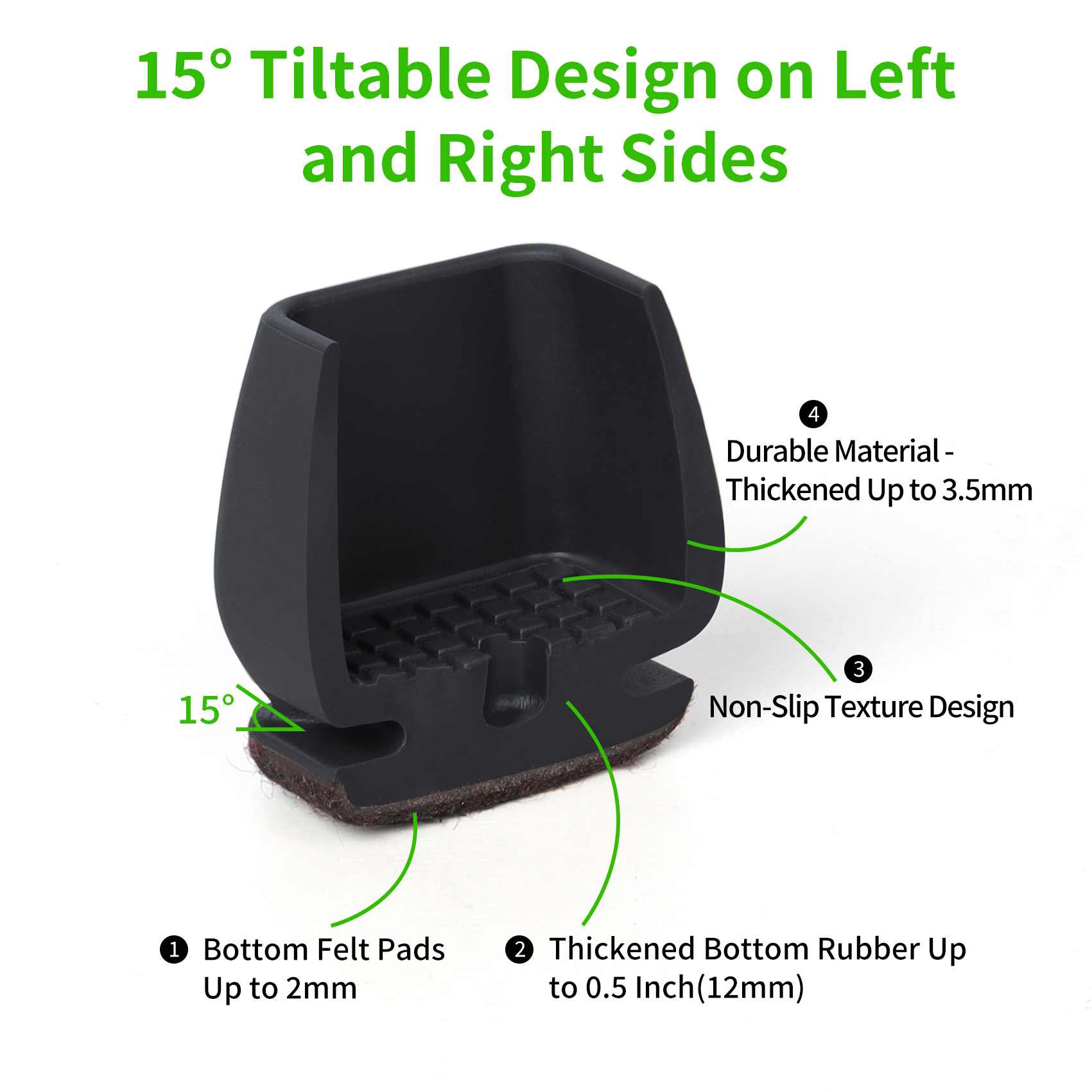 16 個のシリコン椅子脚パッドノンスリップフェルト椅子足キャップ家具床プロテクター傷なし騒音を低減家の装飾