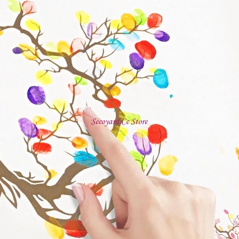 N3UC подушечки для чернильных штампов, подушечки для печати пальцев, моющиеся подушечки для чернил, Радуга для DIY