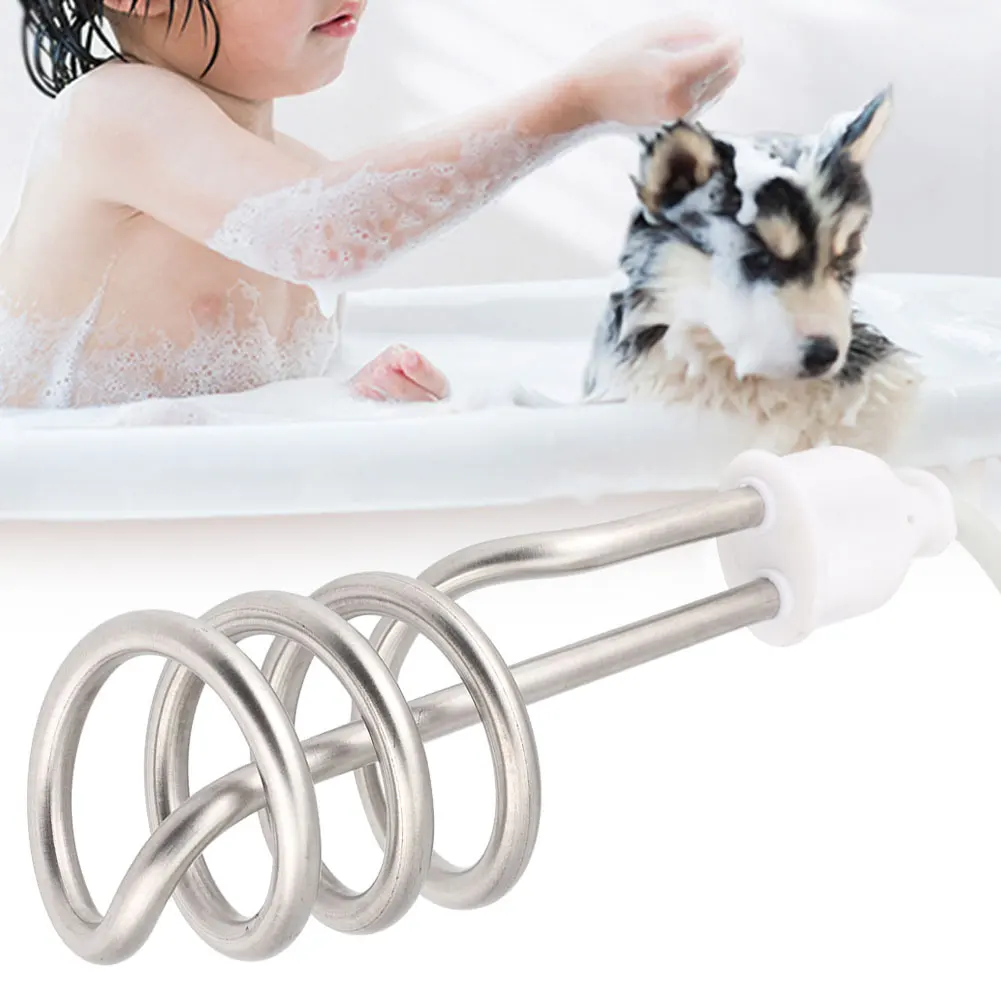 Calentador de inmersión de acero inoxidable de 2500W, caldera sin tanque, varilla para calentar agua, calentador de agua caliente eléctrico para el hogar, enchufe AU de 220V