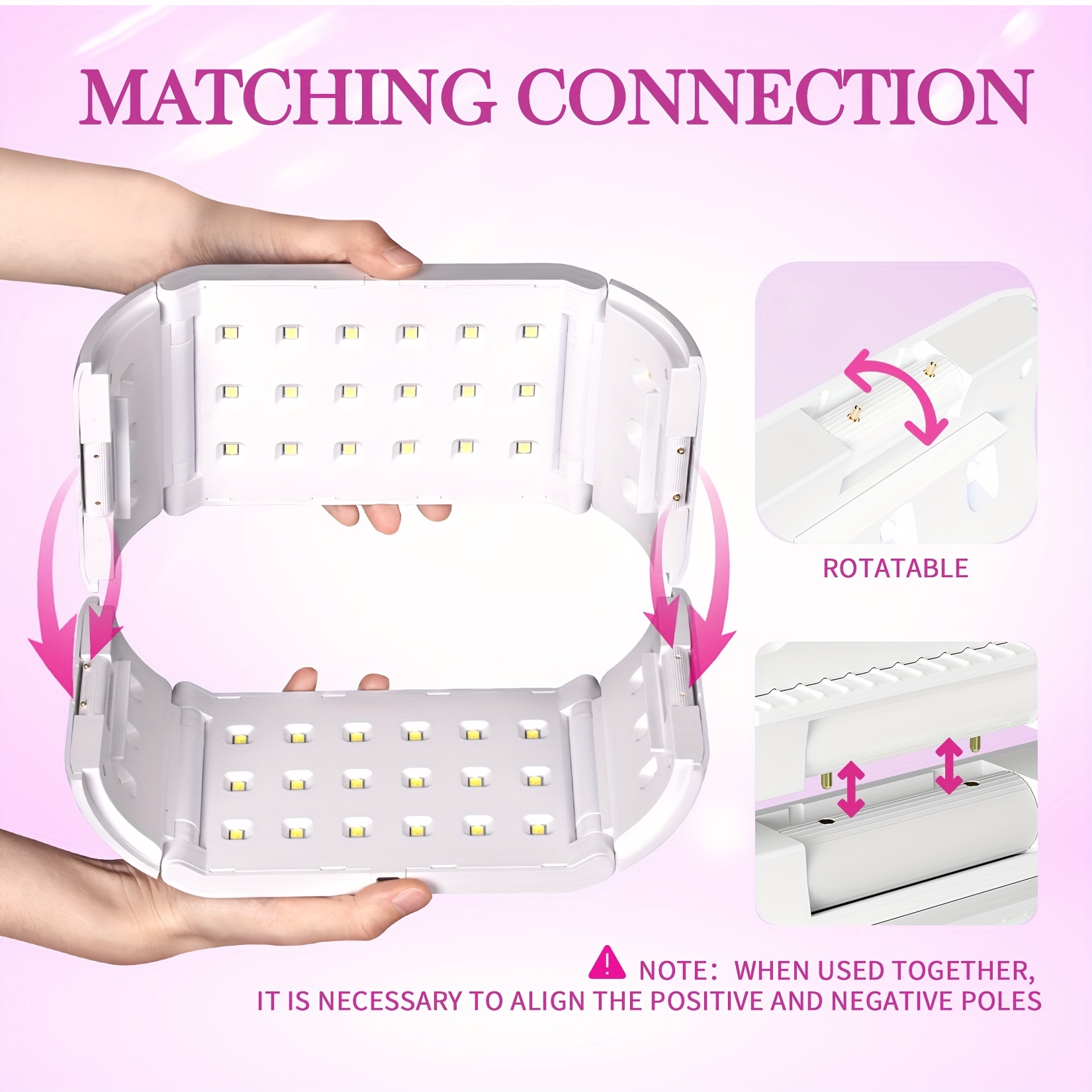 Double Sided UV Lamp for Resin Curing US Plug Foldable Portable Fast Curing UV Resin Lamp for Resin Mold DIY Decorative Jewelry