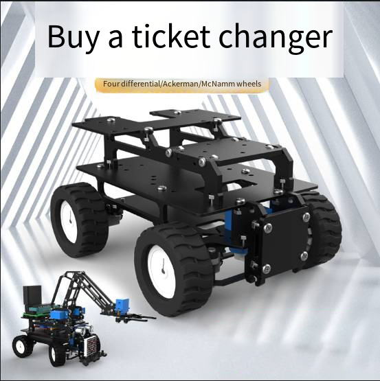 Abs 4wd robô carro ackerman omnidirecional chassi de rastreamento programável para arduino stm32 esp32 carro robô programável kit diy