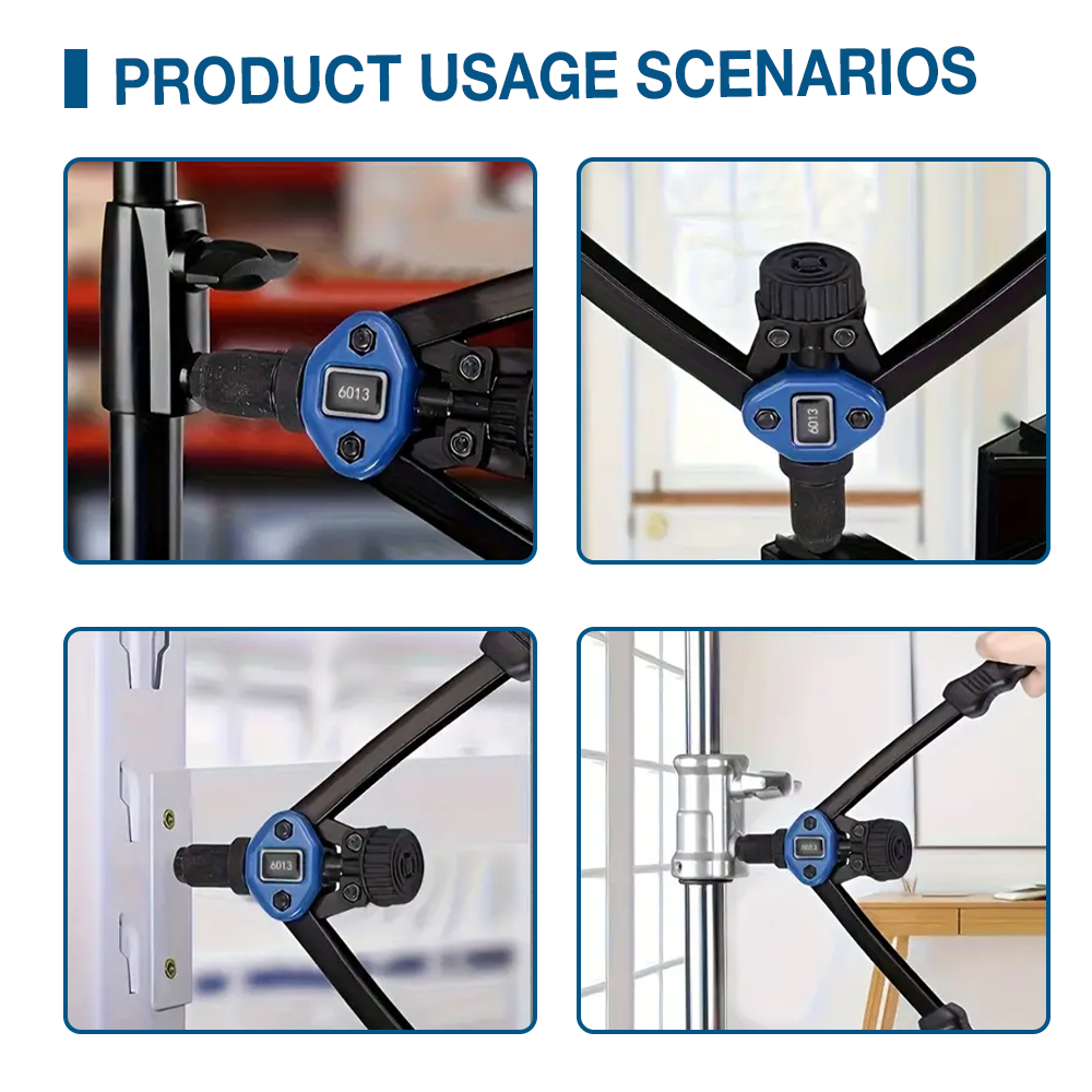 Pistolet à riveter manuel M3 M4 M5 M6 M8 M10 M12, riveteuse professionnelle à domicile, outil de rivetage rapide d'écrou d'insertion, avec 110 écrous à riveter, valise en plastique, pistolet à riveter professionnel