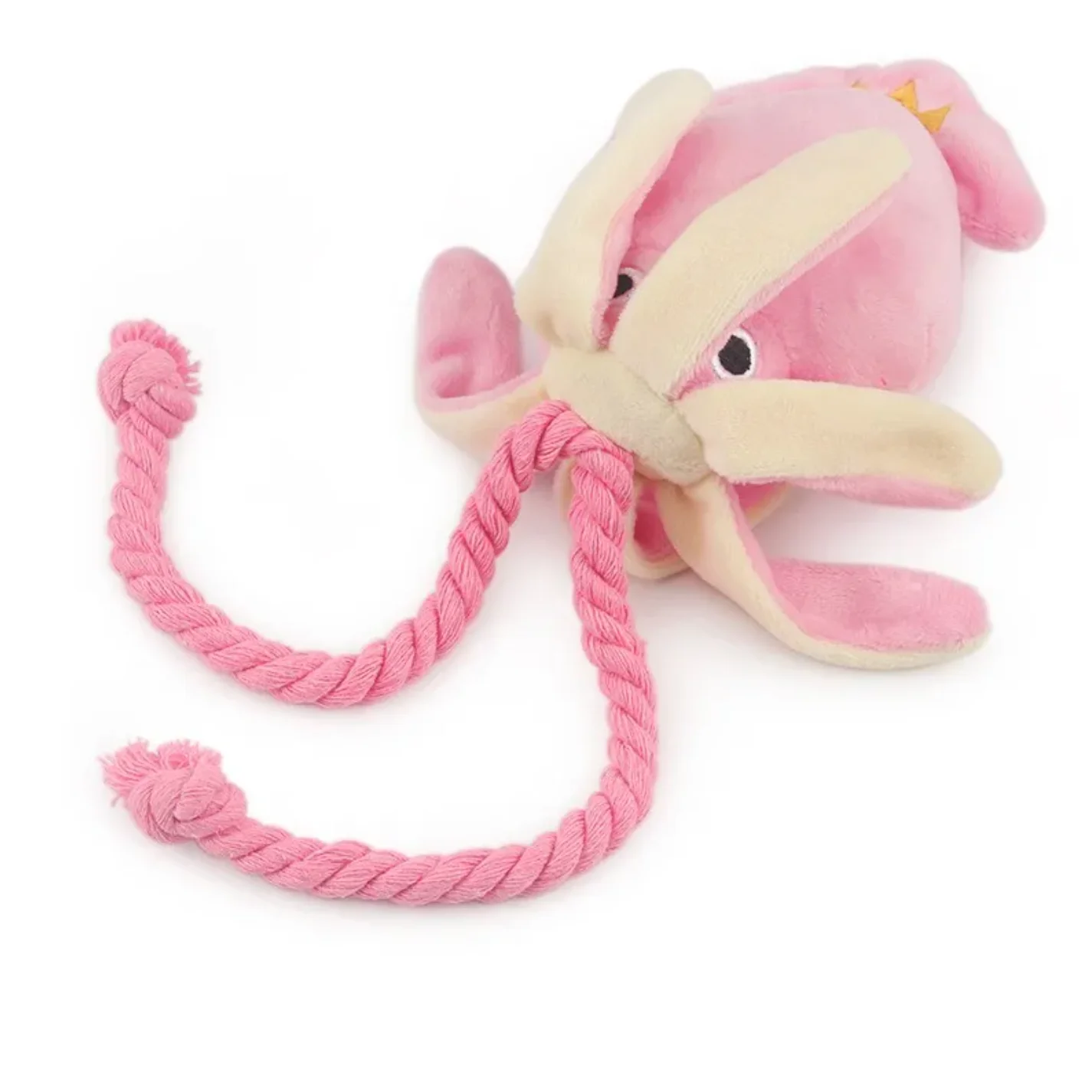 Inktvis Puppy Hond Kauwen Voor Mooie Roze Tanden Reinigen Huisdier Speelgoed Octopus Knuffels Levert BB Kleine Schattige Touw Speelgoed Hond Piepen